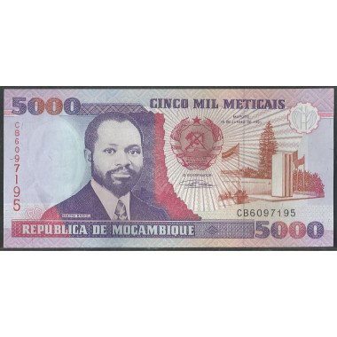 Mozambique, 5.000 Meticais 16 Jun 1991 P136