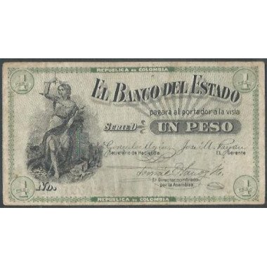 Banco Del Estado 1 Peso 1 Oct 1900 WLH Co Ps504b