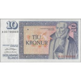 Islandia 10 Kronur 29 Mar 1961 P48a