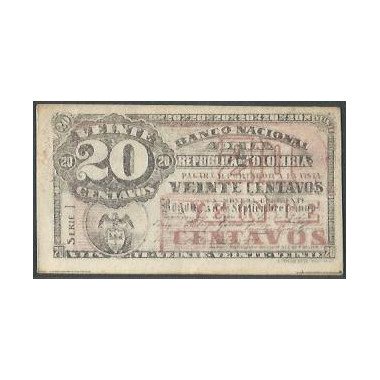 Banco Nacional 20 Centavos 30 Sep 1900 I  P265