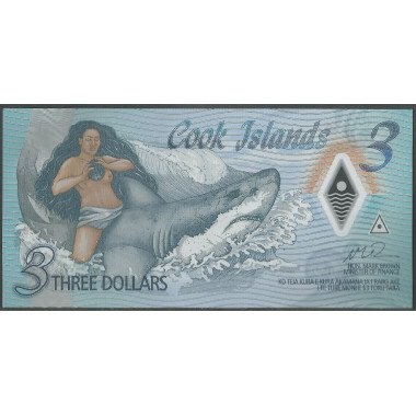 Islas Cook, 3 Dollars ND2021 P11