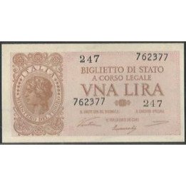 Italia 1 Lira 23 Nov 1944 P29a