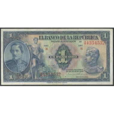 Billete de 1 Peso 20 jul 1940 BGW021