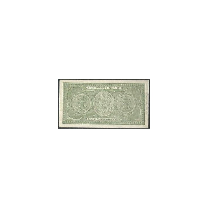 Italia 1 Lira 23 Nov 1944 P29c reverso