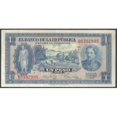 Billete de 1 Peso 7 Ago 1953 BGW043