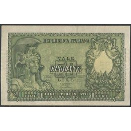 Italia 50 Liras 31 Dic 1951 P91a