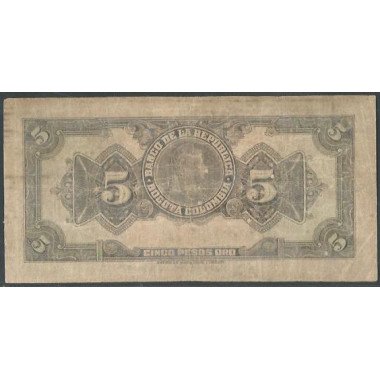 Billete de 5 Pesos 12 Oct 1949 BGW122