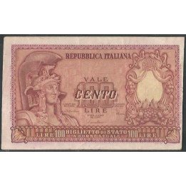 Italia 100 Liras 31 Dic 1951 P92b