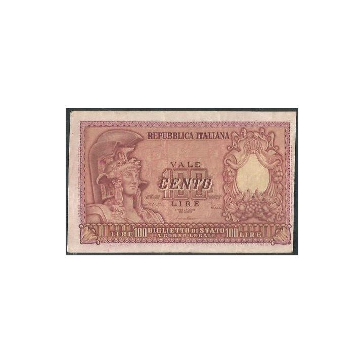 Italia 100 Liras 31 Dic 1951 P92b