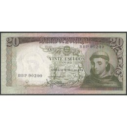 Portugal 20 Escudos 26 May 1964 P167a3