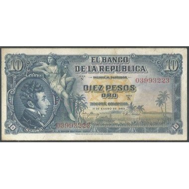 Billete de 10 Pesos 1 ene 1953 BGW173