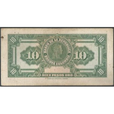 Billete de 10 Pesos 2 Ene 1963 8 Dig. BGW178