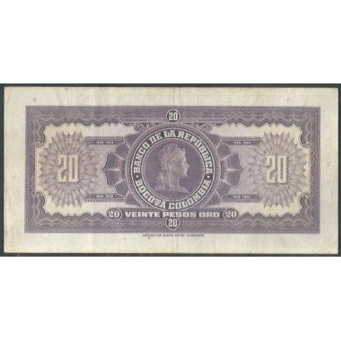 Billete de 20 Pesos 2 Ene 1963 BGW221