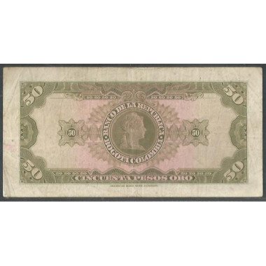 Billete de 50 Pesos 7 Ago 1960 BGW259
