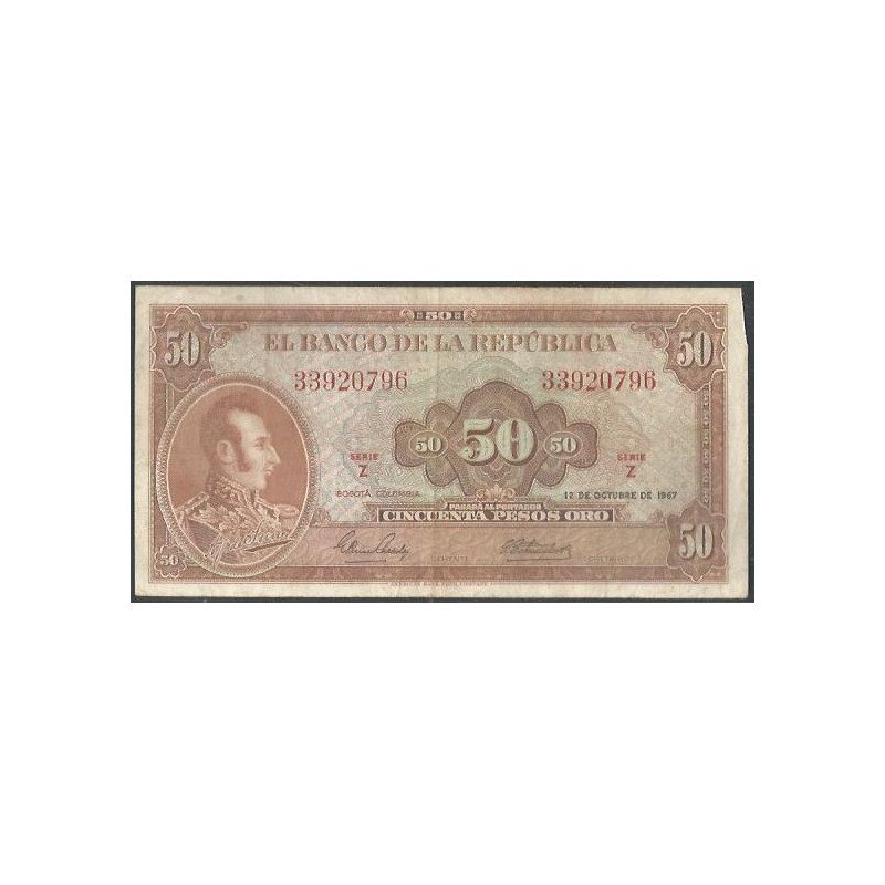Billete de 50 Pesos 1 Ene 1964 BGW260