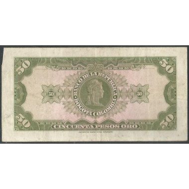 Billete de 50 Pesos 1 Ene 1964 BGW260