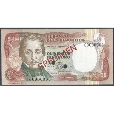 Billete de 500 Pesos 20 Jul 1984 "Specimen" BGW394s