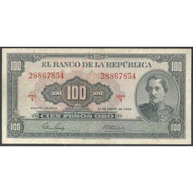 Billete de 100 Pesos 1 Ene 1960 BGW294