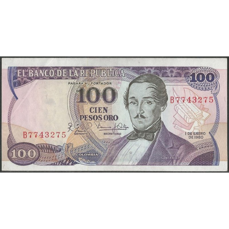 Billete de 100 Pesos 1 Ene 1980 Serie B BGW313
