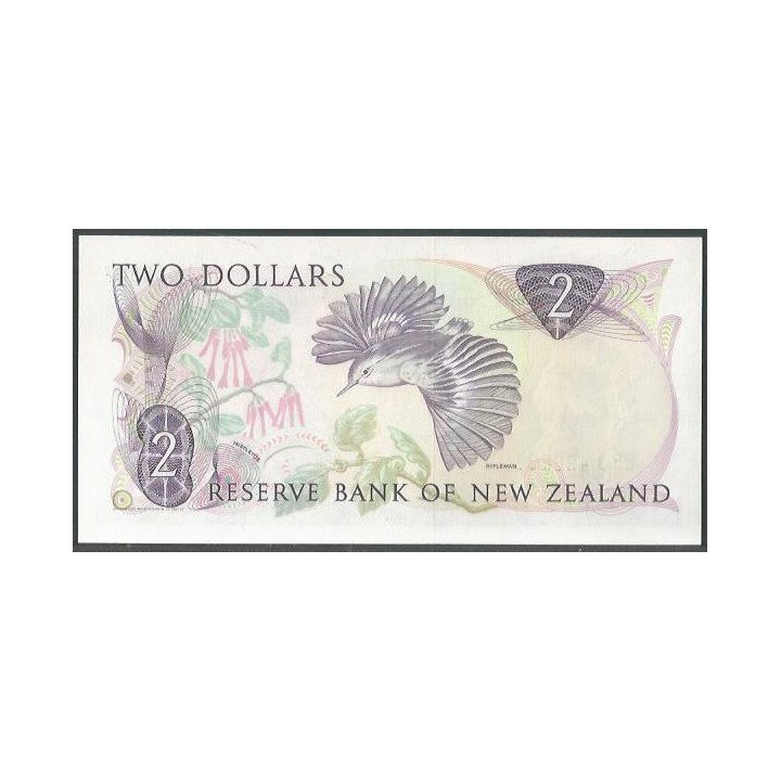 Nueva Zelanda 2 Dollars ND1989-92 P170c reverso