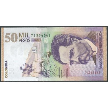 Billete de 50.000 Pesos 24 Ago 2012 BGW822