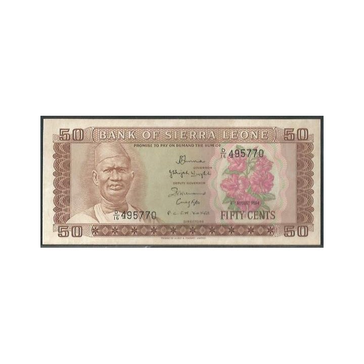 Sierra Leona 50 Cents 4 Ago 1984 P4e