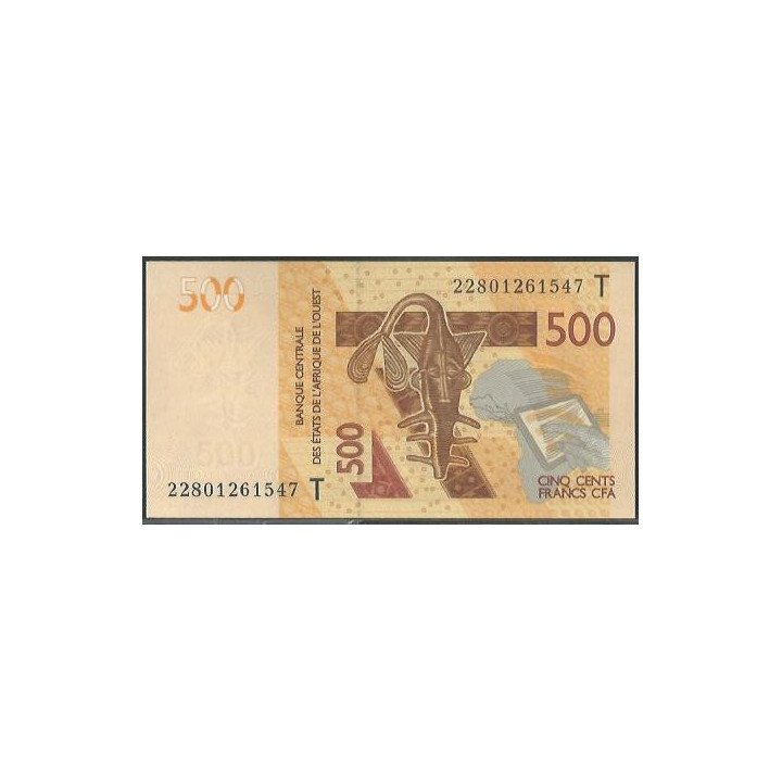 Togo 500 Francs 2022 P819Tk