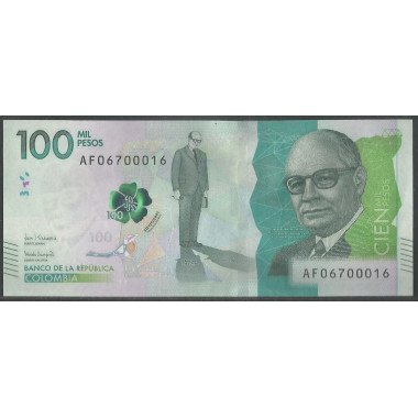 Billete de 100.000 Pesos 28 Jul 2020 Serie AF BGWNF100-6