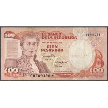 Colombia 100 Pesos 12 Oct 1988 Reposicion BGW328