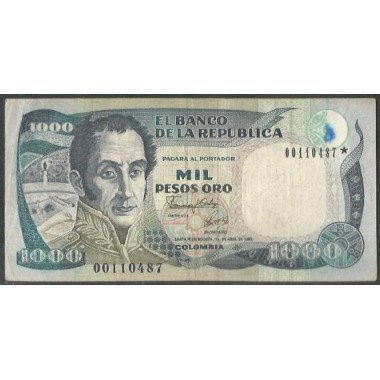 Colombia 1.000 Pesos 1 Abr 1992 Reposicion BGW426