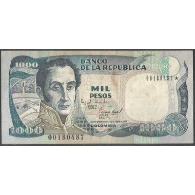 Colombia 1.000 Pesos 2 Oct 1995 Reposicion BGW439