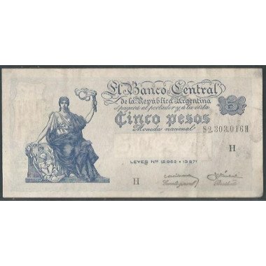 Argentina, 5 Pesos ND1951-9 Serie H P264(6)