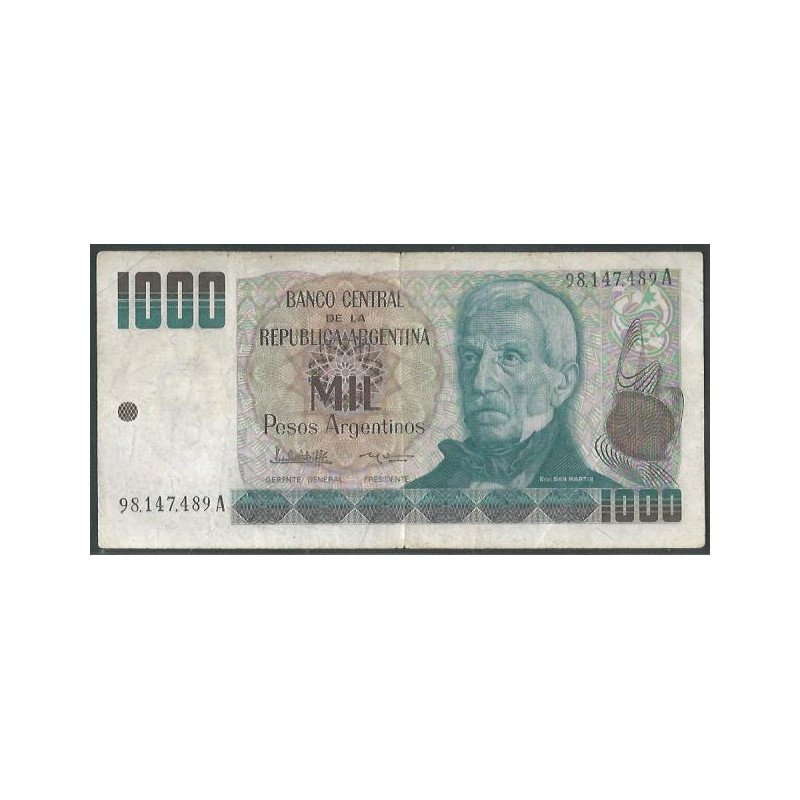 Argentina, 1.000 Pesos Argentinos ND1983-5 Serie A P317a