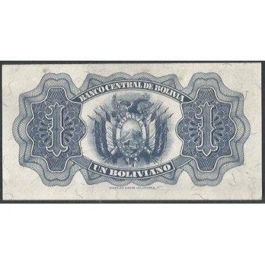 Bolivia, 1 Boliviano 1952 Serie E16 P128c