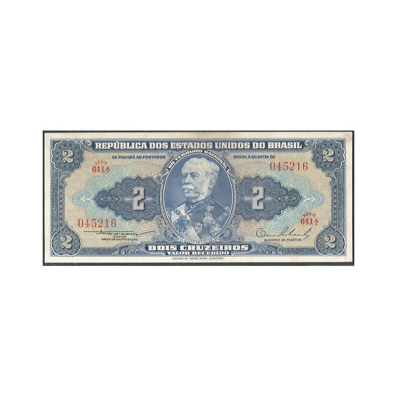 Brasil, 2 Cruzeiros ND1954-8 Firma 2 P151a