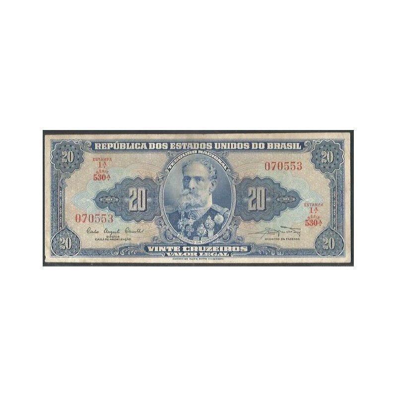 Brasil, 20 Cruzeiros ND1961 Firma 9 P168a