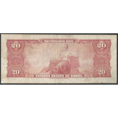 Brasil, 20 Cruzeiros ND1961 Firma 9 P168a
