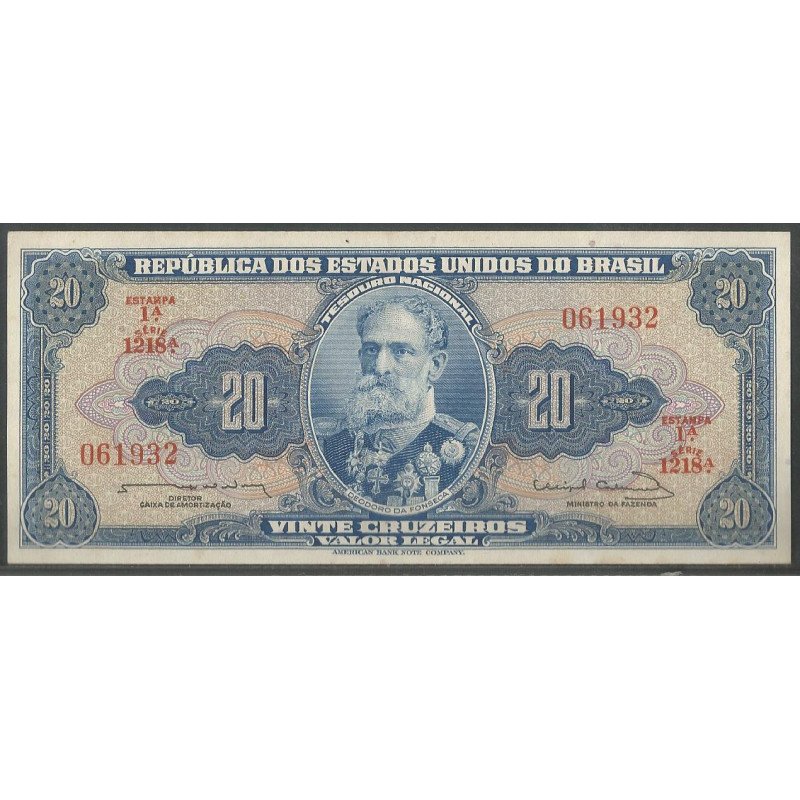 Brasil, 20 Cruzeiros ND1963 Firma 12 P168b