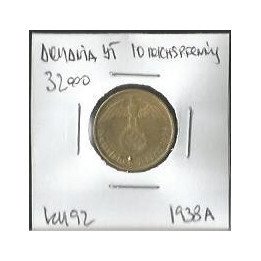 Alemania Nazi 10 Reichspfennig 1936-1939 KM92
