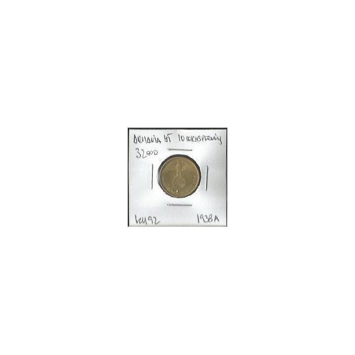 Alemania Nazi 10 Reichspfennig 1936-1939 KM92