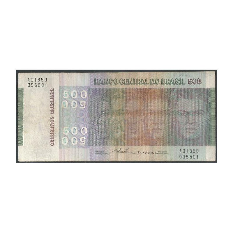Brasil, 500 Cruzeiros 1974 Firma 18 P196b