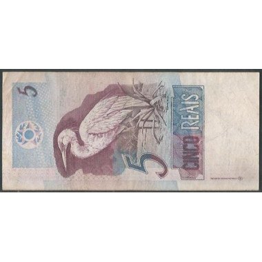 Brasil, 5 Reales ND1997- Firma 39 P244Ad