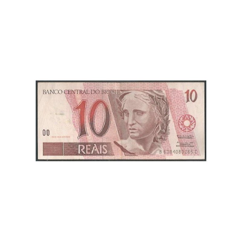 Brasil, 10 Reales ND1997- Firma 39 P245Ae