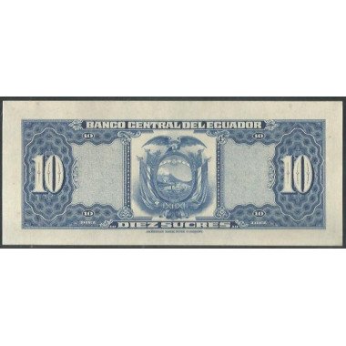 Ecuador, 10 Sucres 2 Ene 1974 KY P101Ab