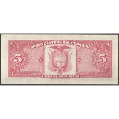Ecuador, 5 Sucres 29 Abr 1977 HÑ P108a