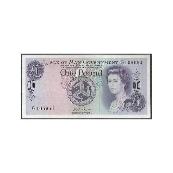 Isla de Man 1 Pound ND1972 Firma 4 P29d