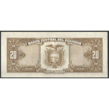 Ecuador, 20 Sucres 24 May 1980 LF Firma 5 P115b