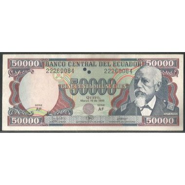 Ecuador, 50.000 Sucres 10 Mar 1999 AF P130c