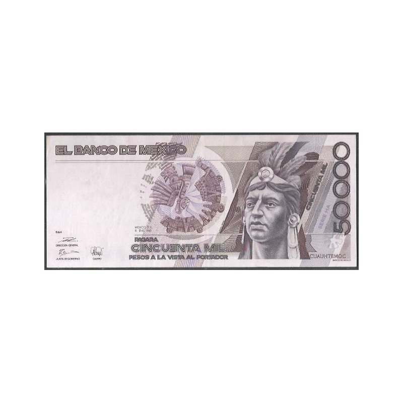 Mexico, 50.000 Pesos 10 Ene 1990 Serie HA P93b