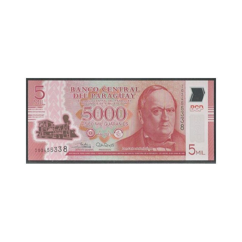 Paraguay, 5.000 Guaranies 2017 P234c